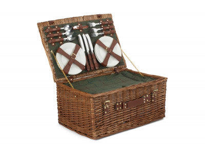 Green Tweed Classic 6 Person Picnic Hamper with Blanket – view 2