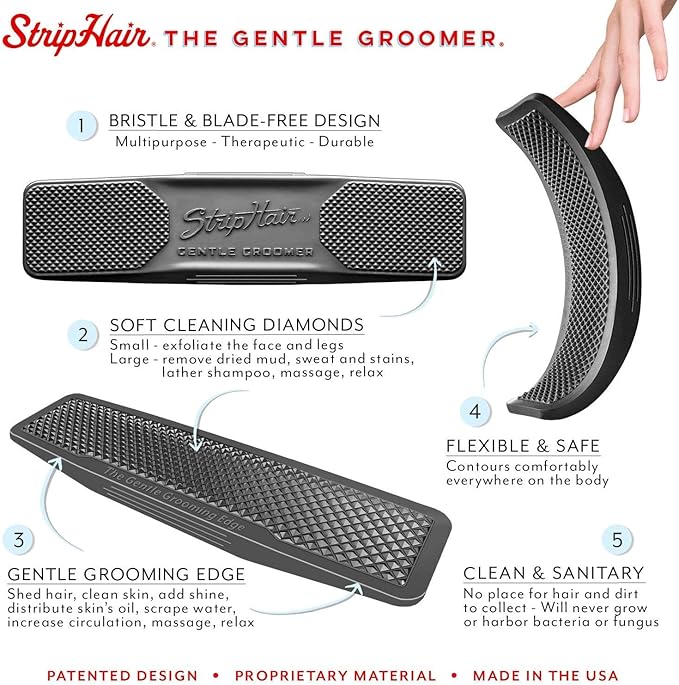 StripHair 6-in-1 Gentle Groomer – Shedding, Massage & Cleaning Tool