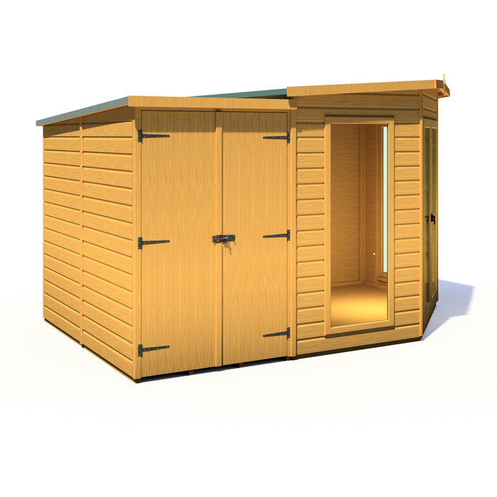 Barclay Summerhouse with side shed - 8'x11'