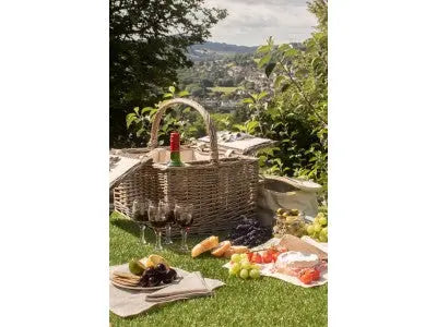 ANTIQUE WASH LIDDED 4 PERSON HAMPER - Chestnut Mill