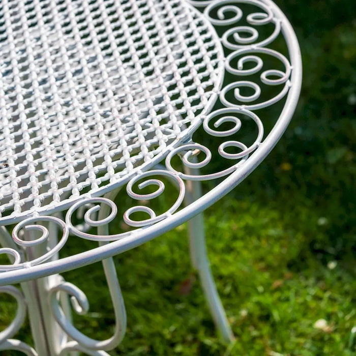 AQUITAINE MESH Garden Bistro 3 Piece - Antique WHITE Ascalon