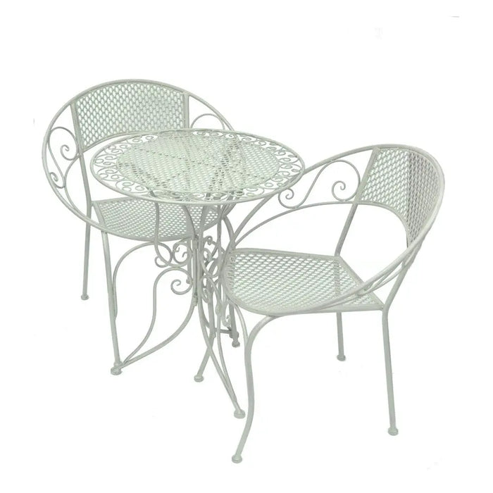 AQUITAINE MESH Garden Bistro 3 Piece - Antique WHITE Ascalon