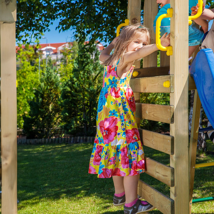 Adventure Peaks Fortress  1  (Carol 1) Climbing Frame and Slide - Chestnut Mill