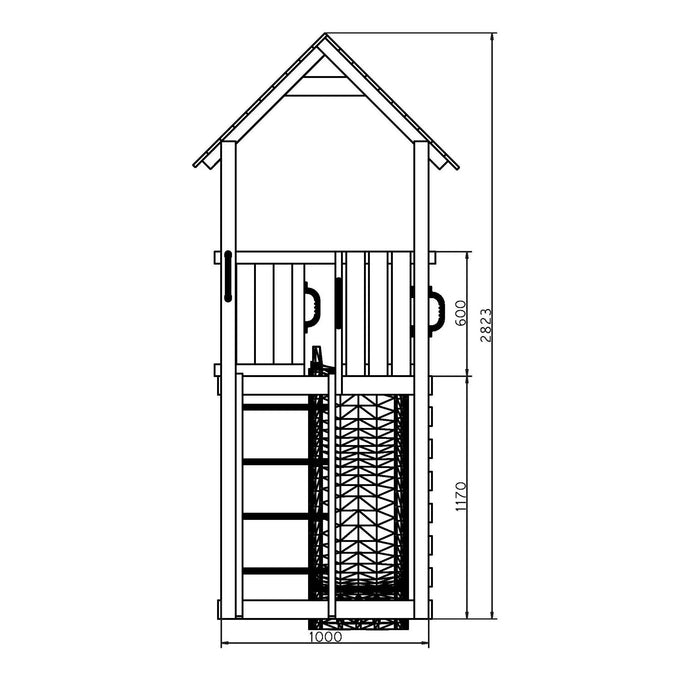 Adventure Peaks Fortress  1  (Carol 1) Climbing Frame and Slide - Chestnut Mill