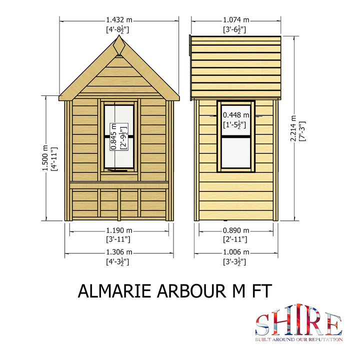 Almarie Garden Arbour - 4'x3'