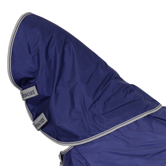 Bucas Atlantic Turnout Combi Neck 50g (Detachable Neck Cover) -  Navy/Silver