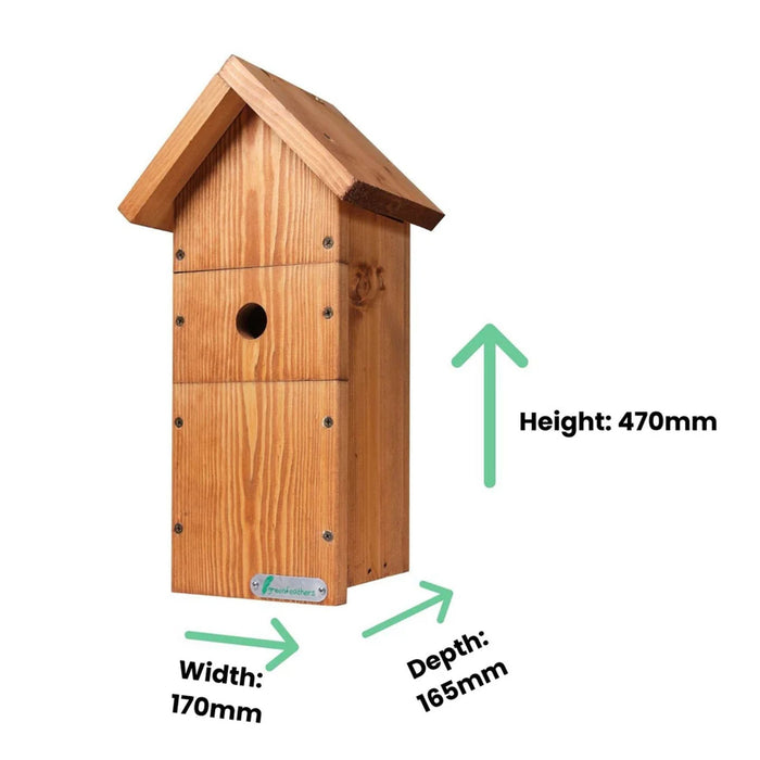 Large Handmade Wooden Bird Box