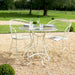 BLAISDON Garden Bistro SET 3 Piece With Glass Top - CREAM Ascalon