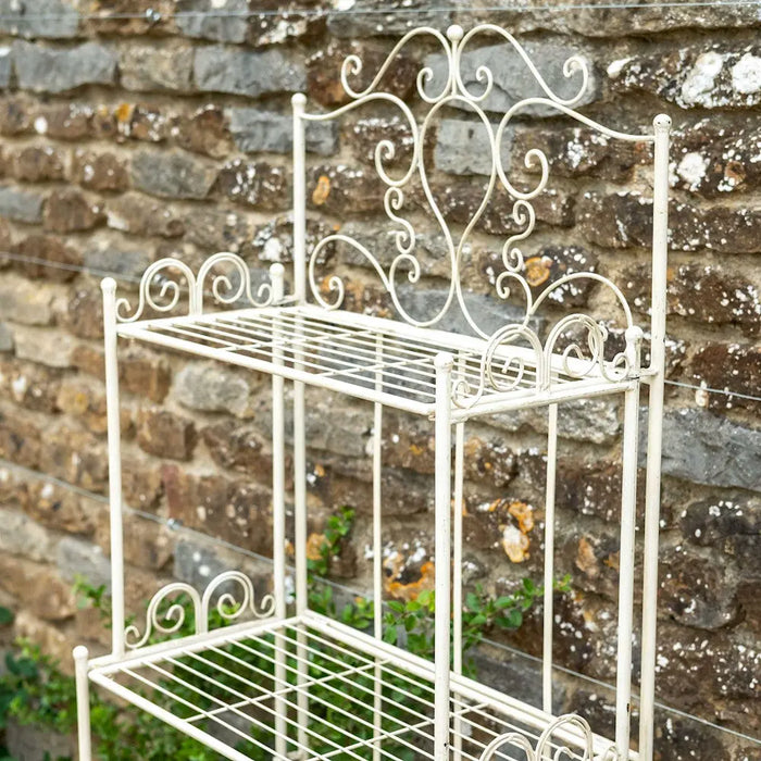 BLASIDON BAKERS RACK 4 TIERD SHELF - CREAM Ascalon