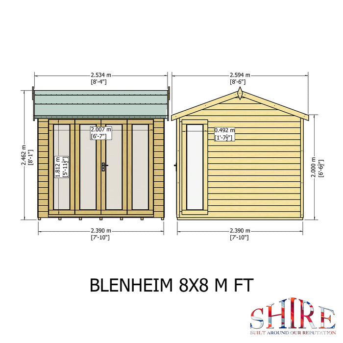 Blenheim Summerhouse Shiplap - 8'x8'