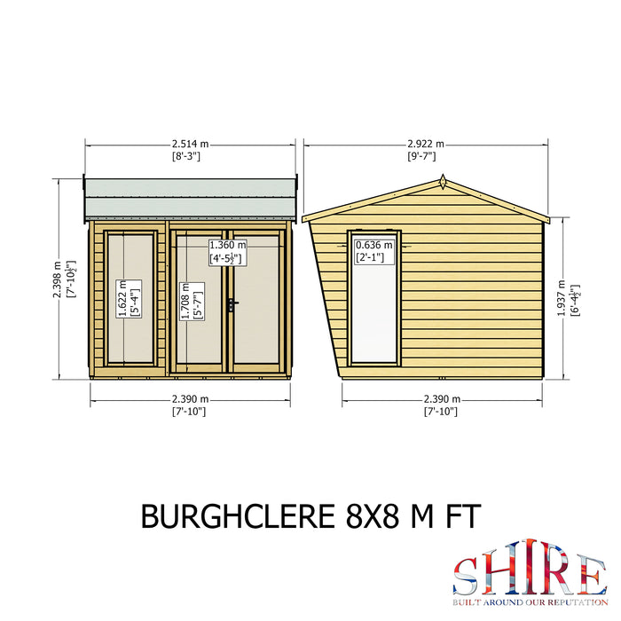 Burghclere Summerhouse Shiplap - 8'x8'