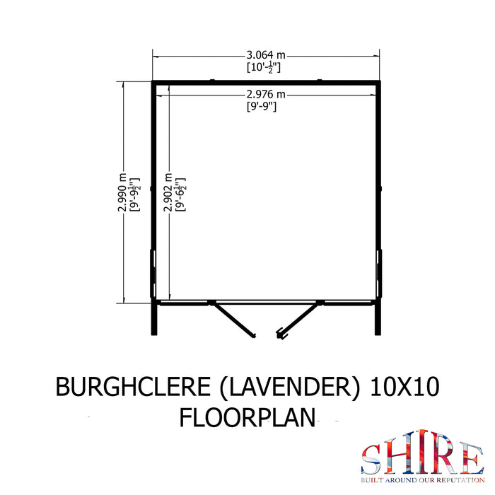 Burghclere Summerhouse Shiplap - 10'x10'