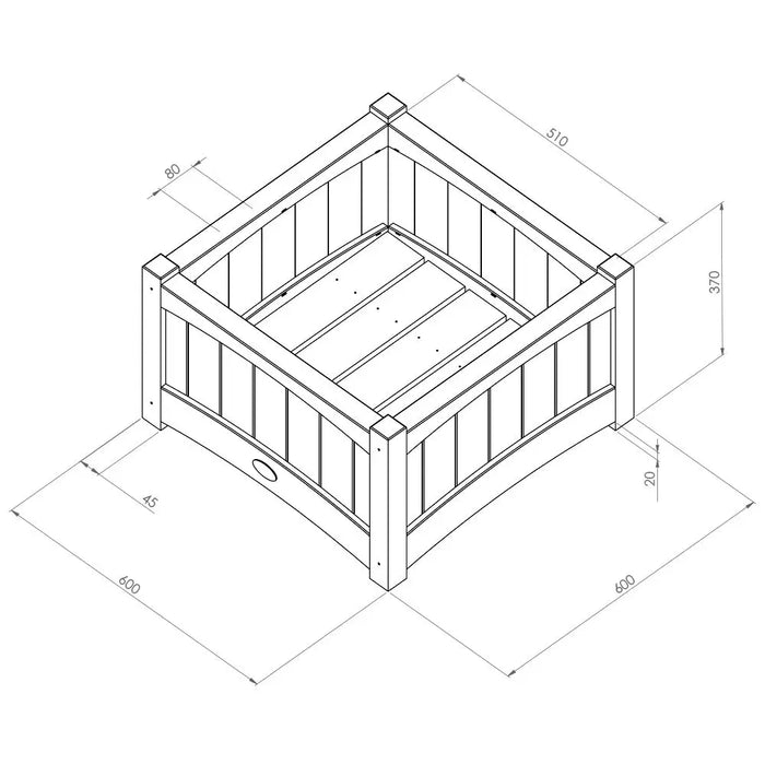 CHELSEA SQUARE PLANTER - Chestnut Mill