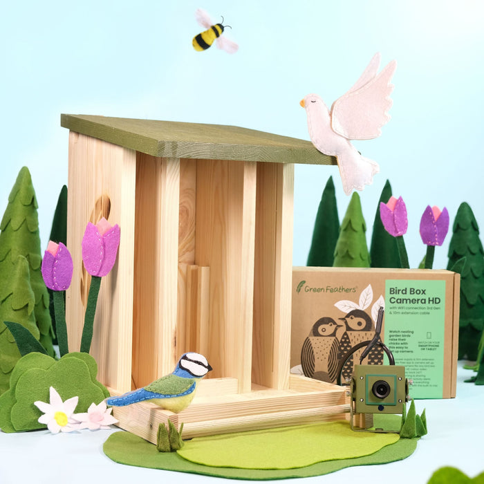 Camera Compatible Wooden Bird Feeder