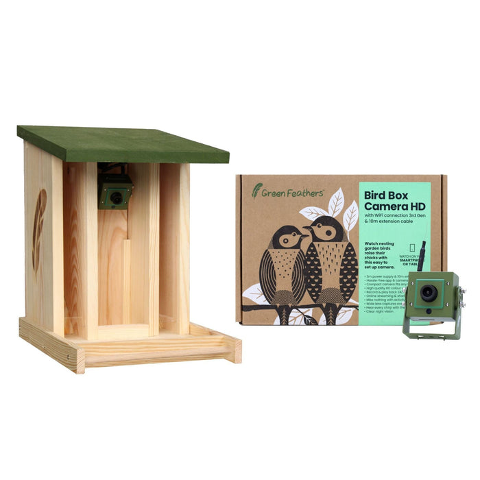 Camera Compatible Wooden Bird Feeder