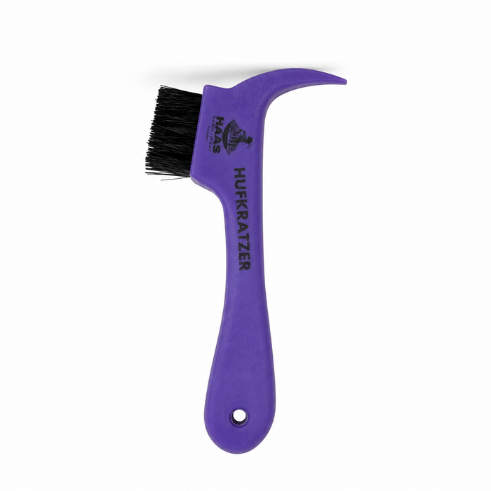 Haas Plastic Hoof Pick with Brush – Daily Hoof Cleaning Tool - SUMMER SPECIAL OFFER - 7% OFF