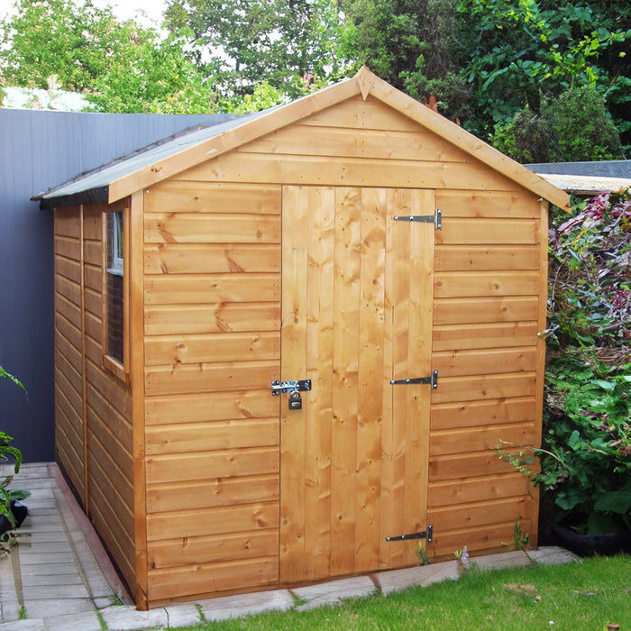 8' x 6' Durham Shiplap Apex Shed Single Door Shed - MAY SPECIAL OFFER - 25% OFF