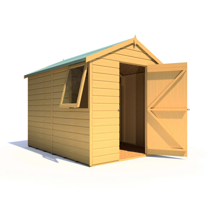 8' x 6' Durham Shiplap Apex Shed Single Door Shed - MAY SPECIAL OFFER - 25% OFF