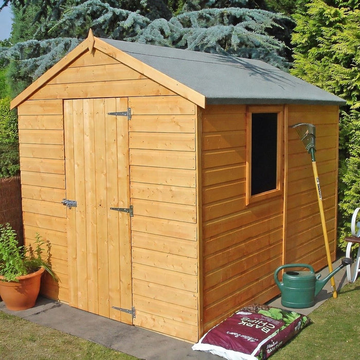 8' x 6' Durham Shiplap Apex Shed Single Door Shed - MAY SPECIAL OFFER - 25% OFF