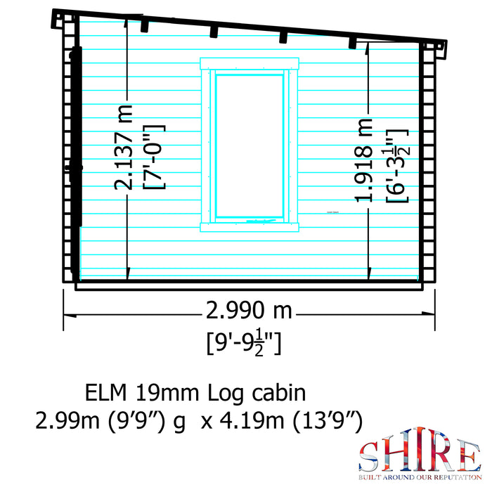 Elm Log Cabin - 10' x 14' - MAY SPECIAL OFFER - 7% OFF