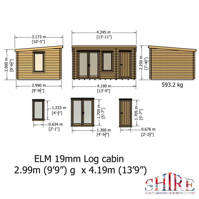 Elm Log Cabin - 10' x 14'