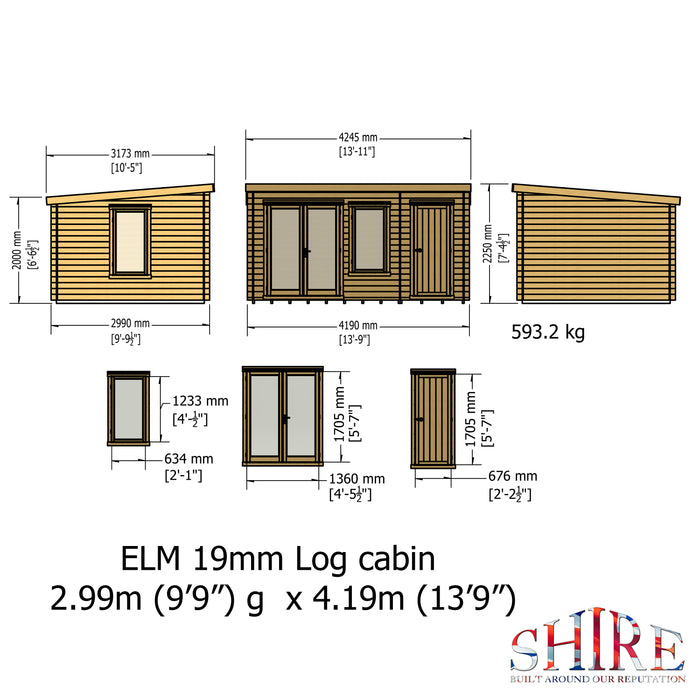Elm Log Cabin - 10' x 14'