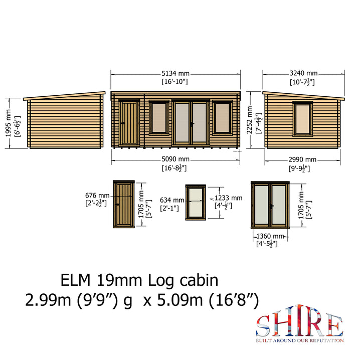 Elm Log Cabin - 10' x 17' - MAY SPECIAL OFFER