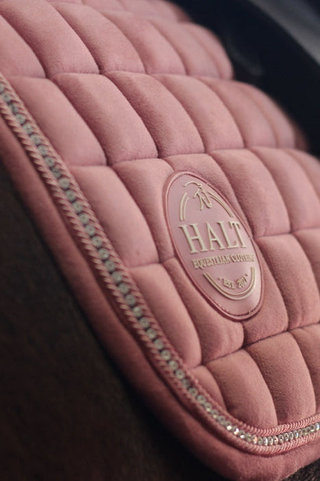 Halt Equestrian Pink Saddle Pad with Diamond Quilting