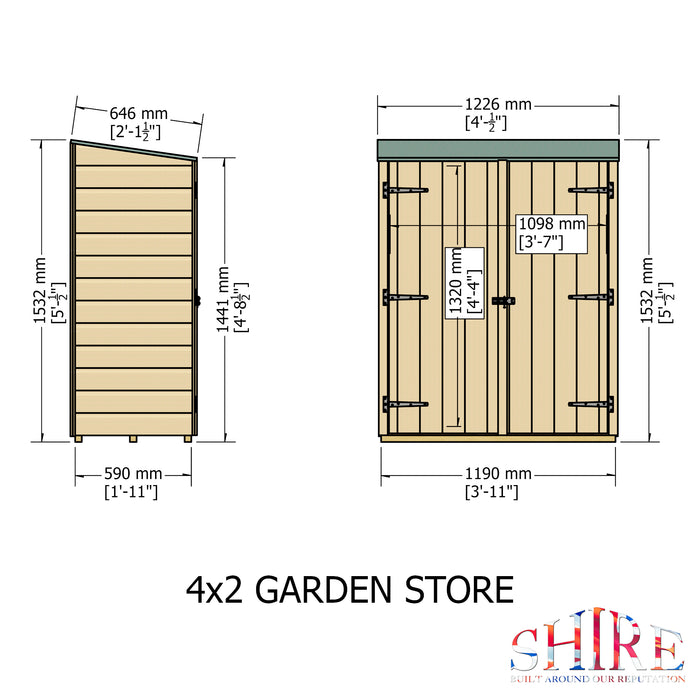 4' x 2' Shiplap Garden Store