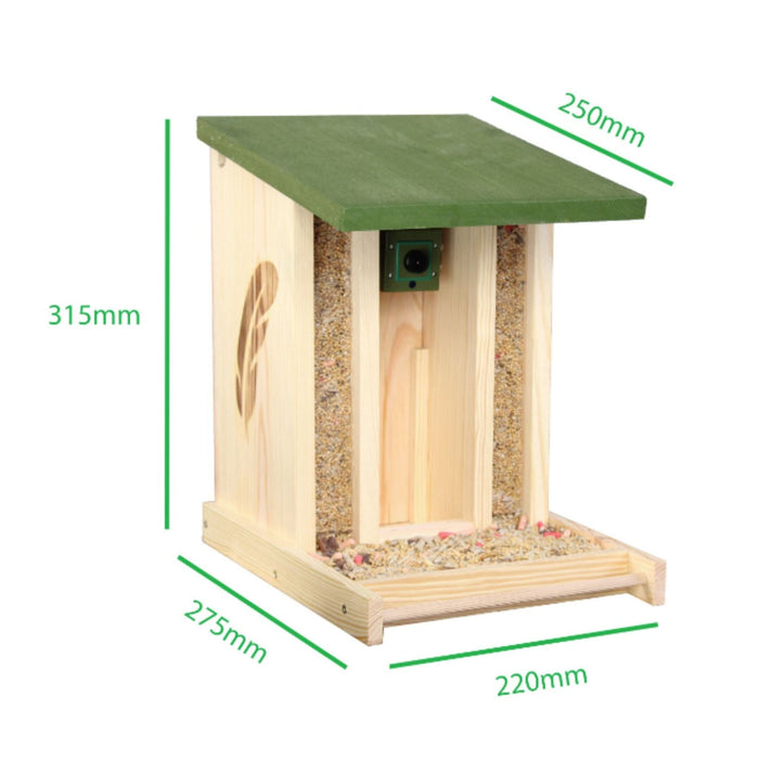Solar Powered WiFi Camera Wooden Bird Feeder Kit