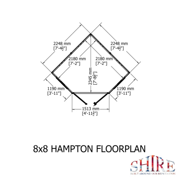 8' x 8' Hampton Summerhouse - APRIL SPECIAL OFFER