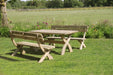 HARRIET TABLE & 2 BENCH SET - Chestnut Mill