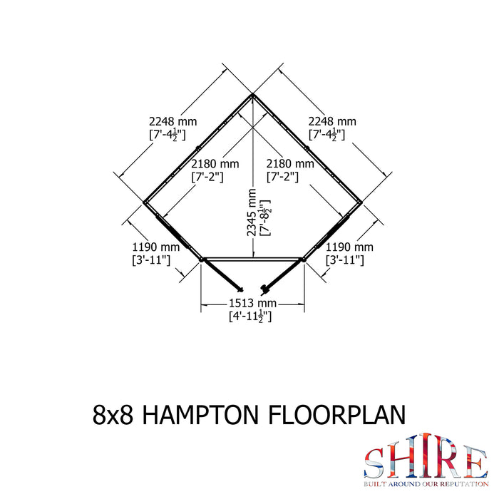8' x 8' Hampton Summerhouse - APRIL SPECIAL OFFER
