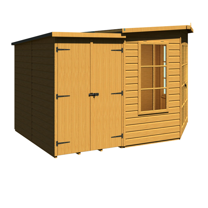 Hampton Summerhouse with side shed - 8'x11'