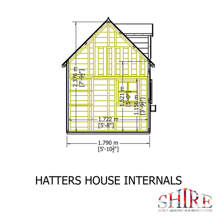 Hatters House Playhouse - 8'x6'