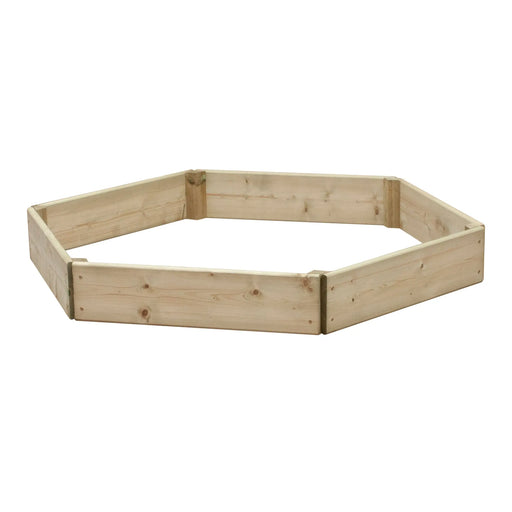 Hexagonal Raised Bed 15 cm High, 60cm each side - Chestnut Mill