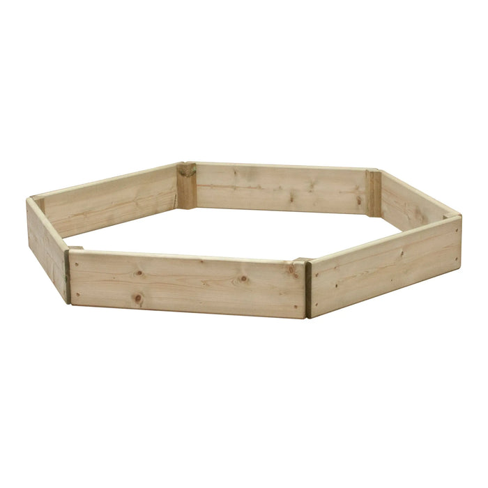 Hexagonal Raised Bed 15 cm High, 60cm each side - Chestnut Mill