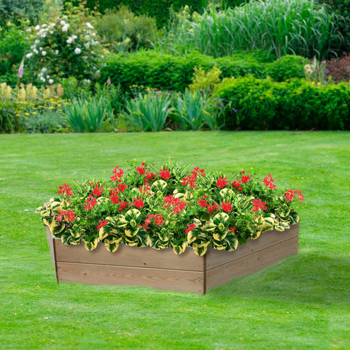 Hexagonal Raised Bed 30 cm High, 90cm each side - Chestnut Mill