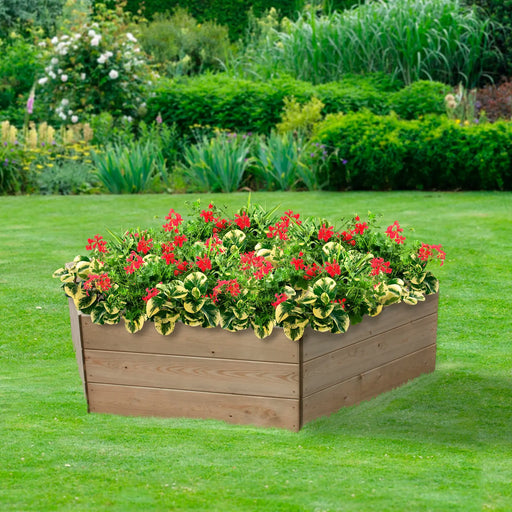 Hexagonal Raised Bed 45 cm High, 90cm each side - Chestnut Mill