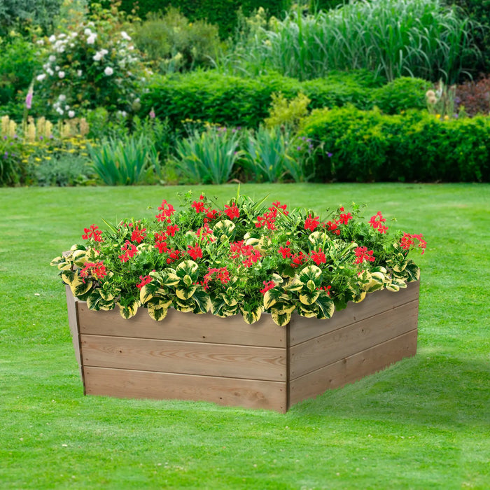 Hexagonal Raised Bed 45 cm High, 90cm each side - Chestnut Mill