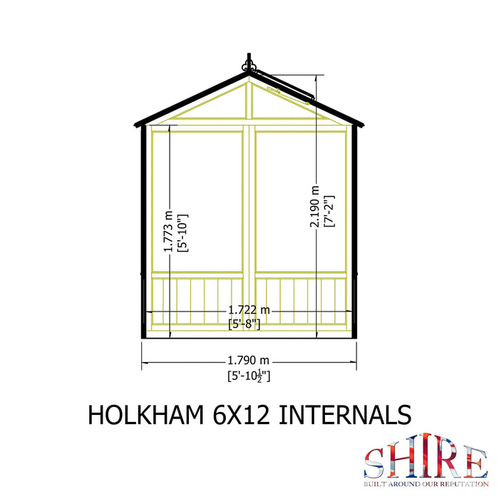 Holkham Greenhouse - 12'x6' - Chestnut Mill