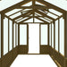 Holkham Greenhouse - 16'x6' - Chestnut Mill