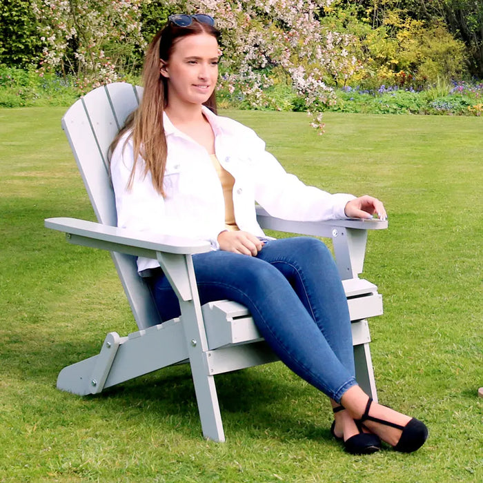 JASMINE FOLDING CHAIR - LIGHT GREY - Chestnut Mill