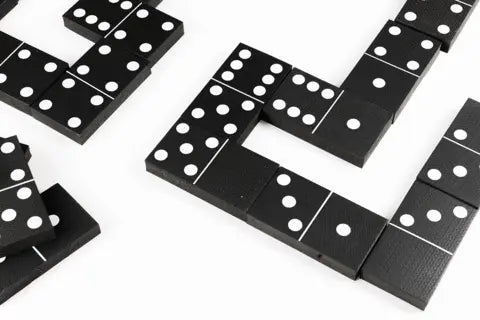 Jumbo Black & White Dominoes - Chestnut Mill