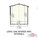 Lewis 10'x6' Single Door Shed Reverse Apex Style C - Chestnut Mill
