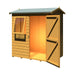 Lewis 6'x4' Single Door Shed Reverse Apex Style C - Chestnut Mill