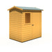 Lewis 6'x4' Single Door Shed Reverse Apex Style C - Chestnut Mill