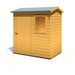 Lewis 6'x4' Single Door Shed Reverse Apex Style D - Chestnut Mill