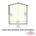 Lewis 8'x6' Single Door Shed Reverse Apex Style C - Chestnut Mill