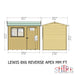 Lewis 8'x6' Single Door Shed Reverse Apex Style C - Chestnut Mill